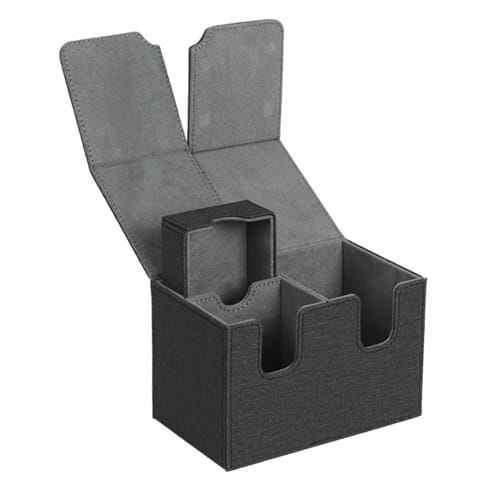 

Venssu Deck Case, Trading Card Case, Storage Box, Dice Holder, Damage Counter Holder, Magnetic, PU Leather, 200 Cards, Compatible with Yu-Gi-Oh!, Pok