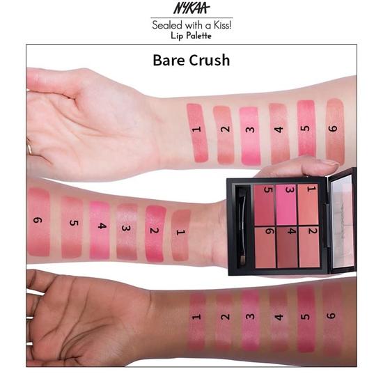 Nykaa Sealed with a Kiss Lip Palette, Matte Finish - Bare Crush 03