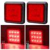 Xuzimaoyi Rückleuchten für Kompatibel mit Kein 2er-Pack LKW, 12V-24V Kompatibel, Quadratisch, Rot, LKW, Anhänger, Traktoren, Schneepflüge, Boote, Busse,
