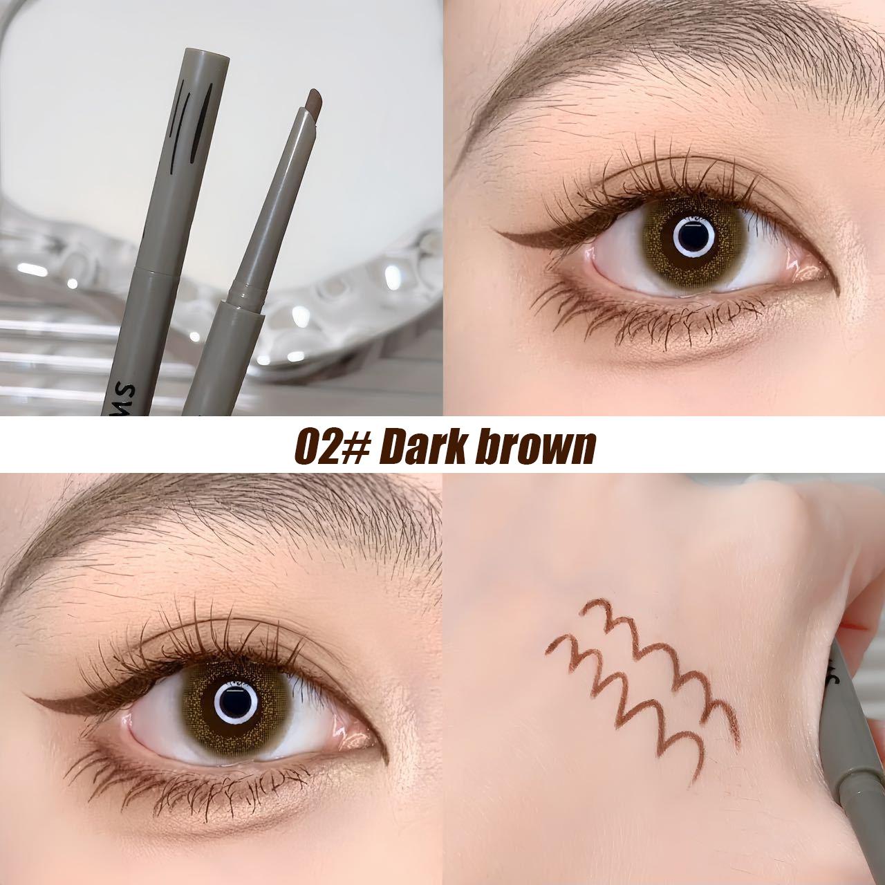 

Шелковистый стойкий карандаш для глаз, подводка-карандаш, натуральная матовая винно-красная подводка, легко наносится, водостойкая косметика для макияжа глаз 02#