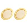 2PCS Resonator Guitar Sound Hole Cover Inserts Screen Metal for   Parts(Gold)