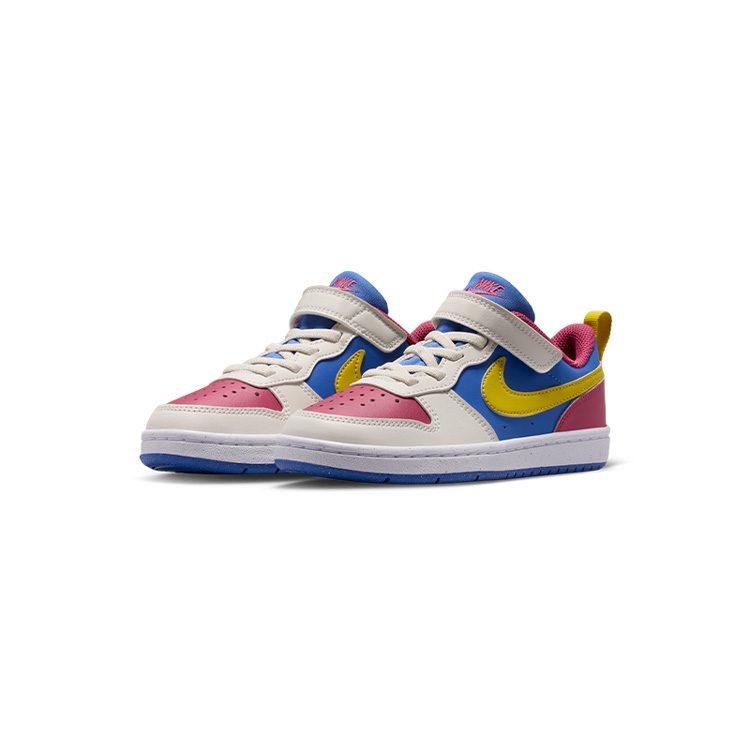 Nike Court Borough Low Top Kids' Skateboarding Shoes White/Red/Blue/Yellow Children Aged 3 7 Years Old IM2182-633