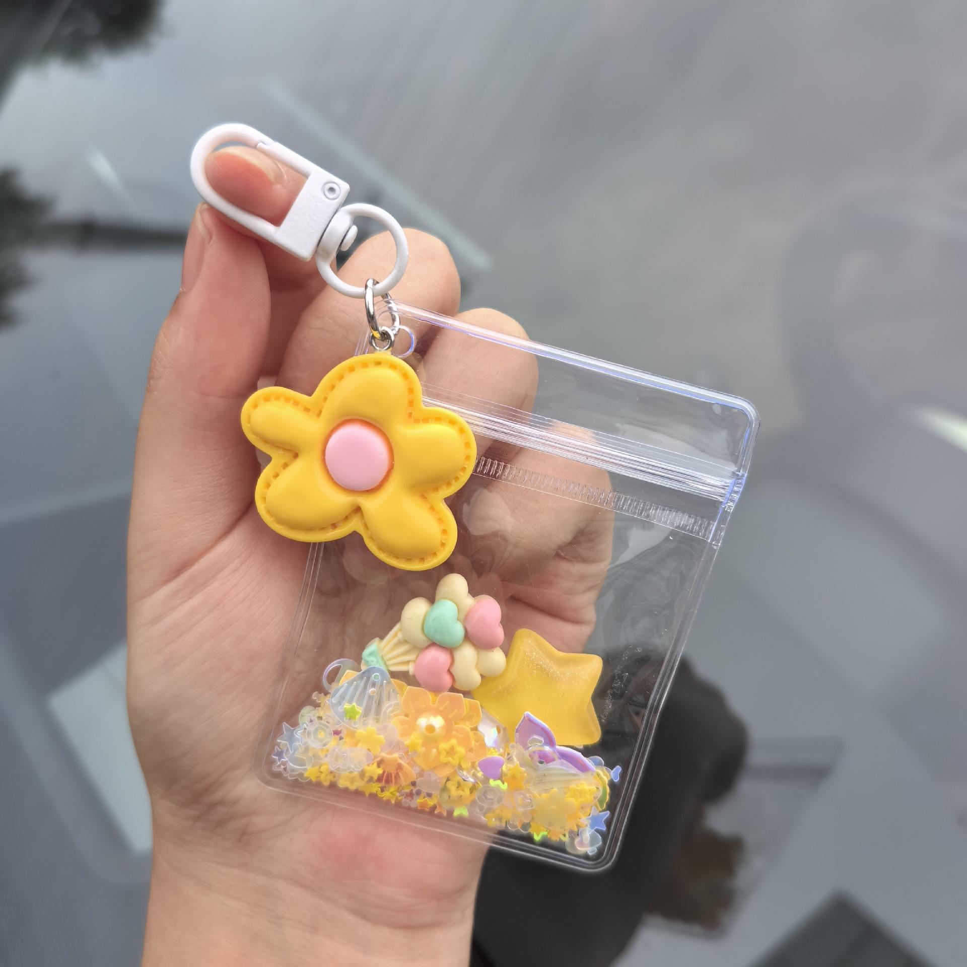 Girl Sweet Girl Creative Design Personalized Transparent Bag Pendant Keychain Bag Hanging Car Pendant Car Key