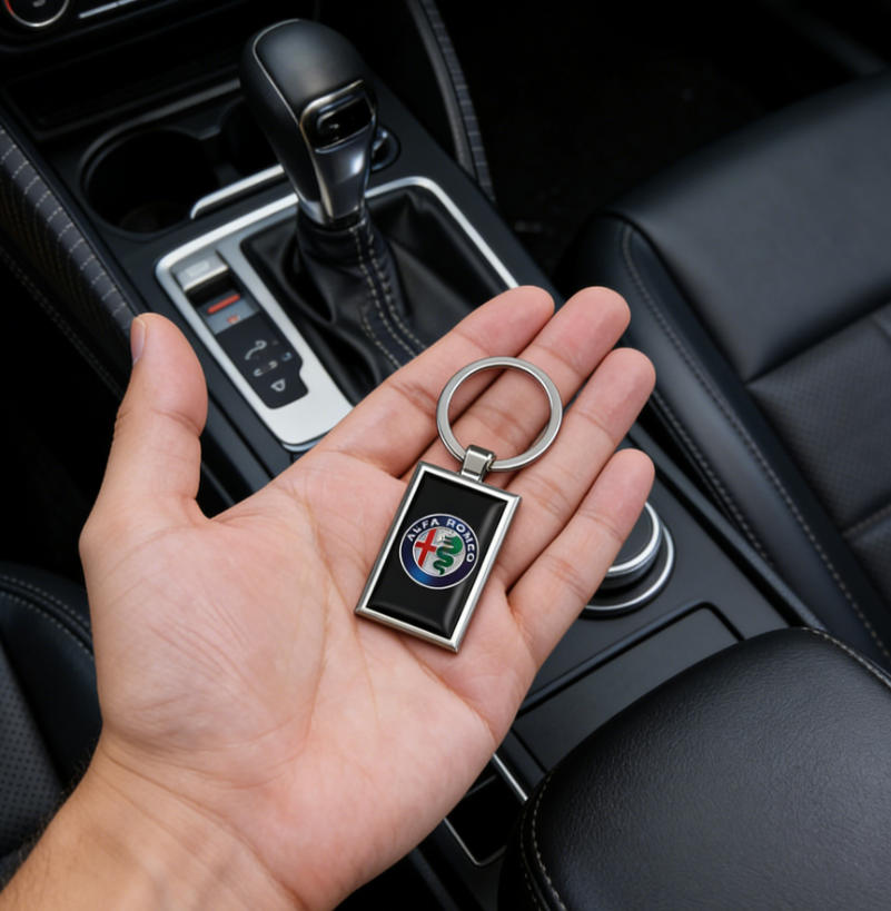 IJOPV1 For Alfa Romeo Car Keychain Pendant Key Chain Cospaly Accessories Keyring for Women Men Jewelry Gifts