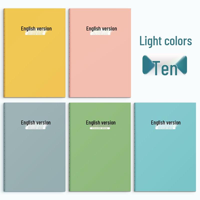 English Writing Notebook: Thickened Macaron Colors for Third Graders, High-Quality Homework Paper