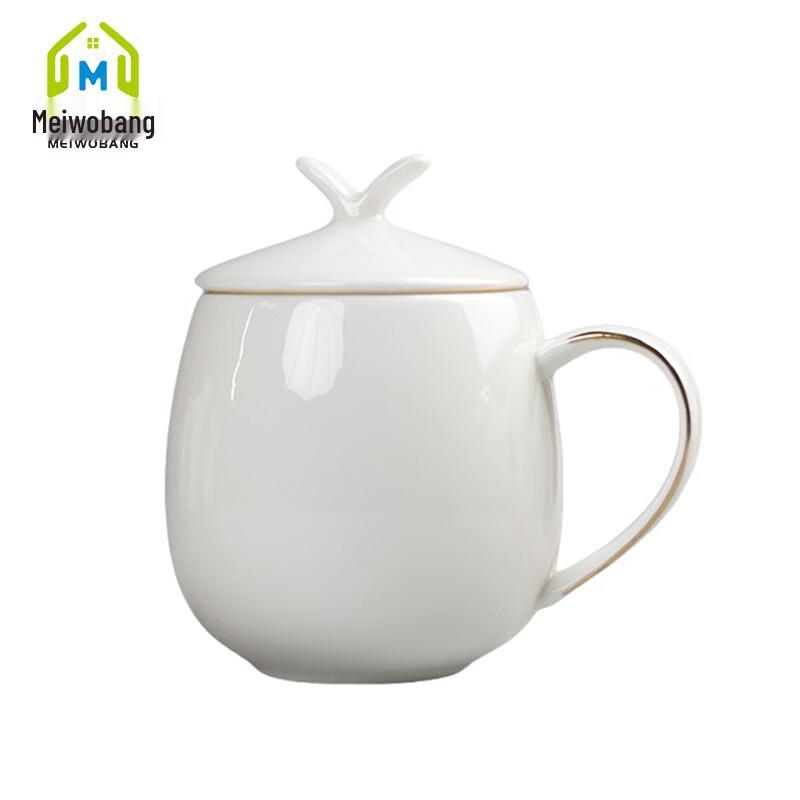 Mewo Bang Gold-Rimmed Ceramic Belly Mug