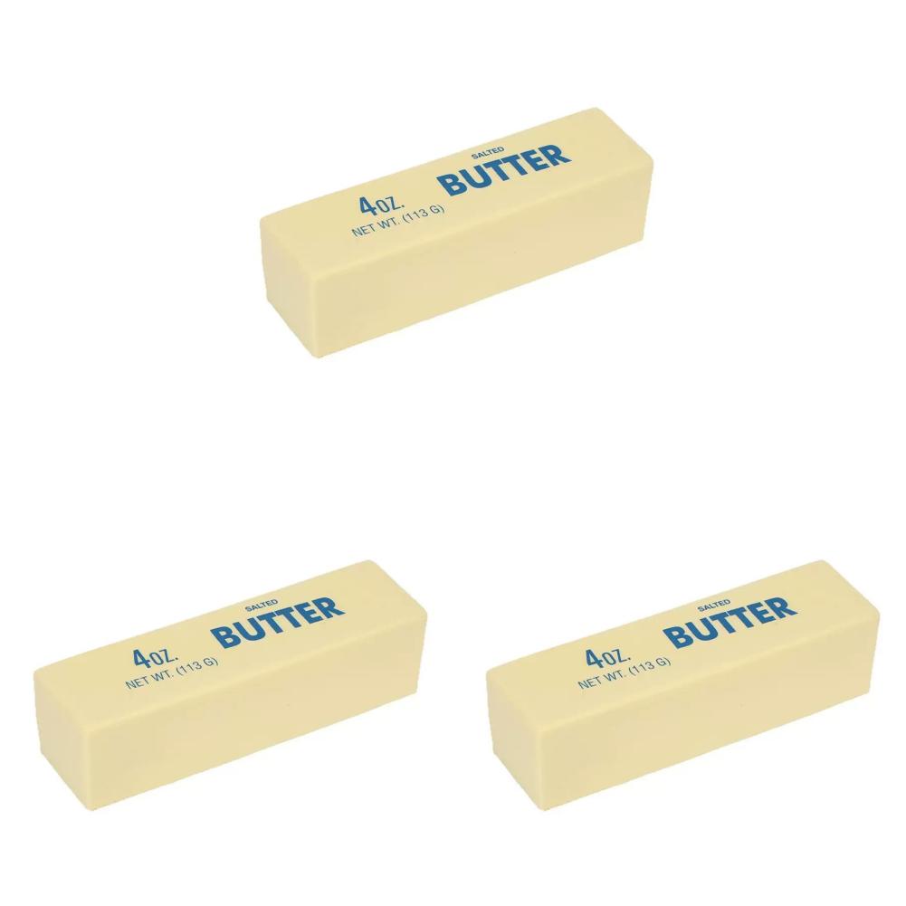 Soft Slow Rebound Butter Stick Squeezing Toy Realistic Butter Stick Stress-Relief Decompression Fidget Toy Desktop Ornament Gift