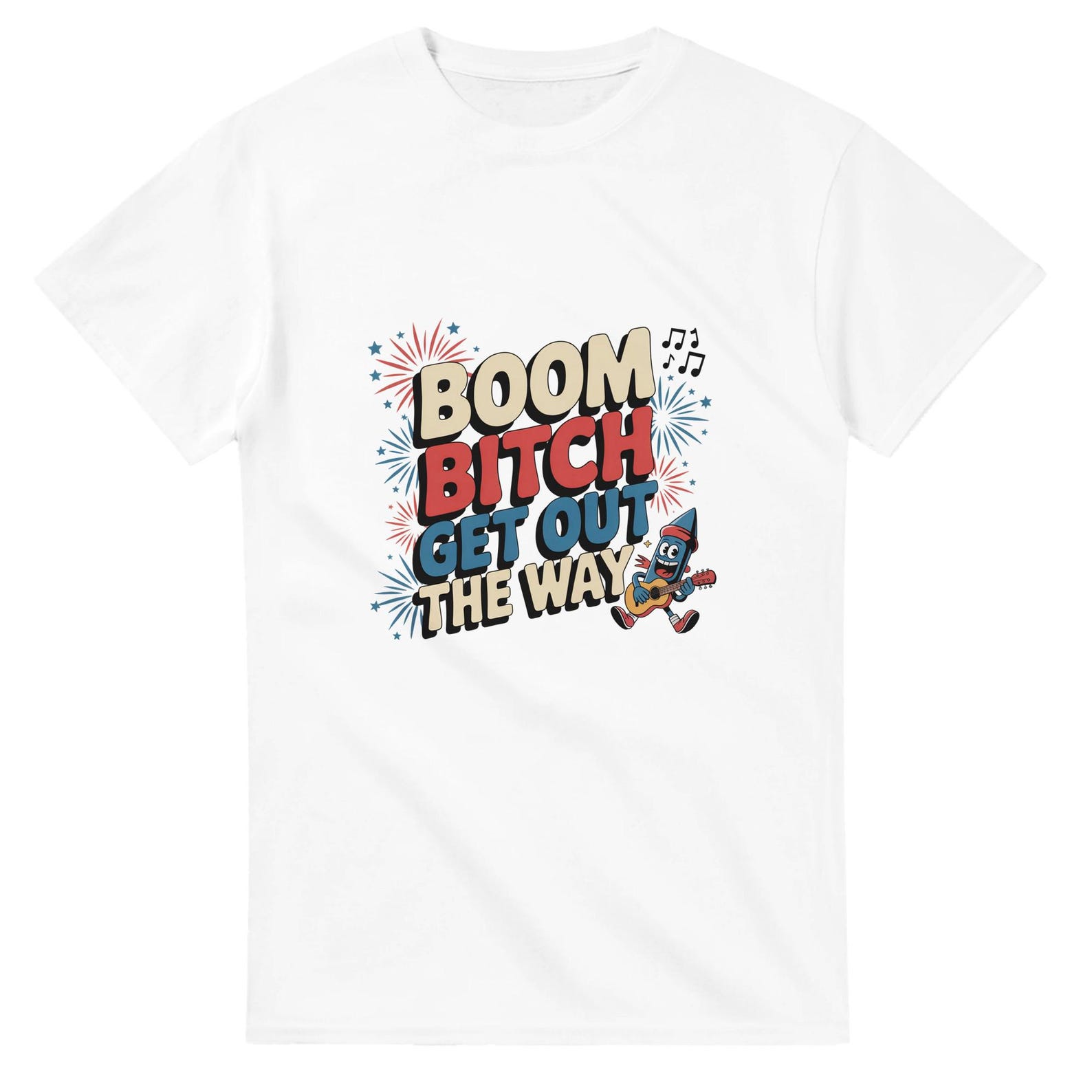 4th of July Boom Heavyweight Unisex Crewneck T shirt | Gildan® 5000 S