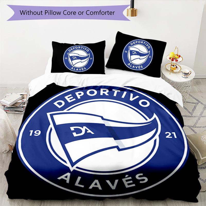Deportivo Alaves Pattern Bedding,Quilt Set Quilt Cover Pillowcase Home Birthday Gift (1*duvet Cover+2*pillowcase,without Core)