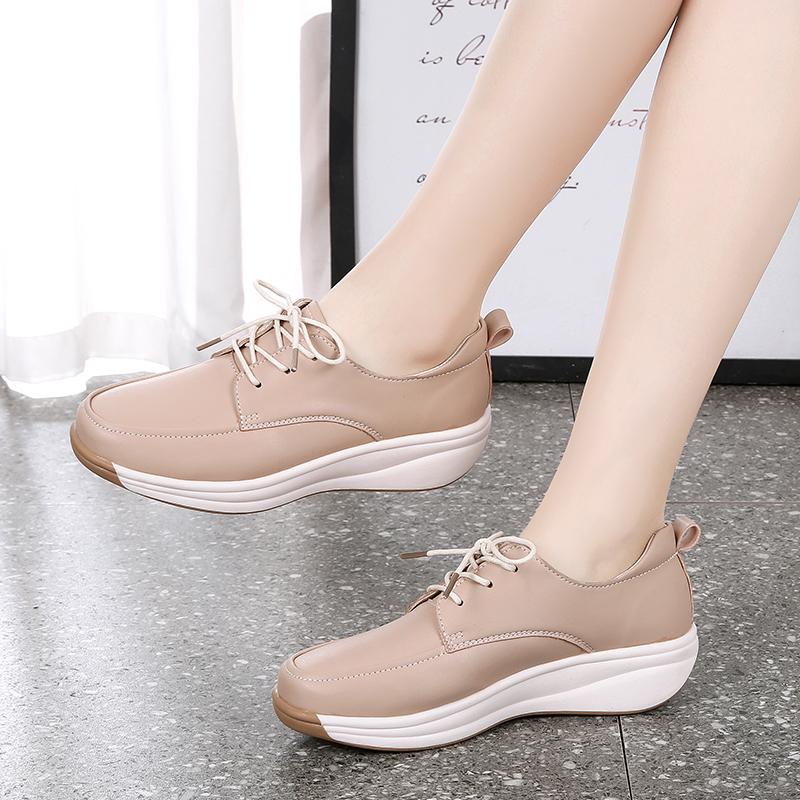 Women's Leather Boots Driving Comfort Women’s Wedge Sneakers Casual Nurse Loafers for Girls Walking Minimalist Summer Maternity Shoes for Women