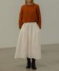 Mosyupamosyu Strap Maxi Flare Skirt [White]