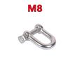 M4-M14 D Type Shackle Short Paragraph Rigging 304 Stainless Steel Shackle Hooks Boat Rigging Hardware for Chain Wirerope Lifting