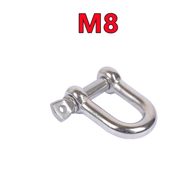 M4-M14 D typ třmen krátký odstavec rigging 304 nerezové třmenové háky lodní rigging hardware pro řetězové drátěné lana zvedání