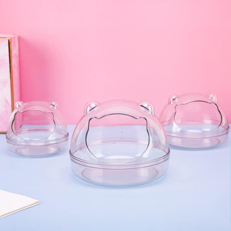 Hamster Sand Bathroom Durable Plastic Sand Bath Container Sand Box Transparent Bathing Sand Bowl for Young Squirrels