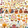 350pc Thanksgiving Window Clings Fall Window Stickers Decor for Offices Autumn Leaves Home School Office Thanksgiving Party Decorations Supplies