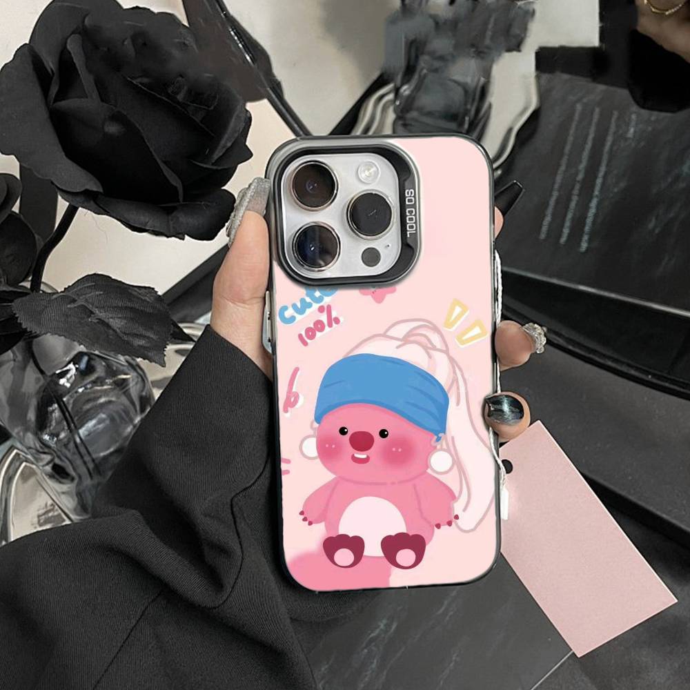 Cute Cartoon K-loopy Phone Case For iPhone 17,16,15,14,13,12,Pro MAX Black Matte Shockproof Cover iPhone14Plus