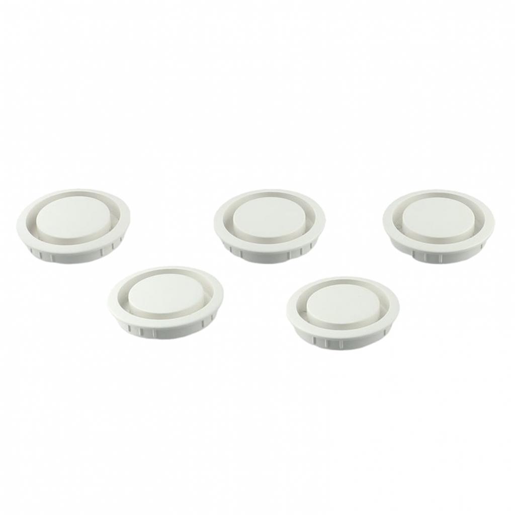 50mm Cabinet Vents ABS Plastic Air Vent Decor Grey/Black/Brown/White