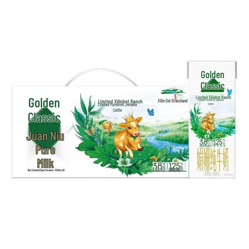 Yili Jindian Xilin Gol Jersey Pure Milk, 12x250ml