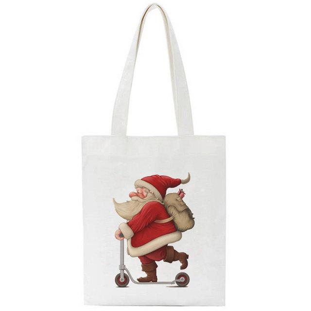 2020 neue Leinwand Casual Jiugongge Nette Santas Drucken Nette Harajuku Ulzzang Cartoon Koreanische frauen Tasche Große Kapazität Schulter Taschen