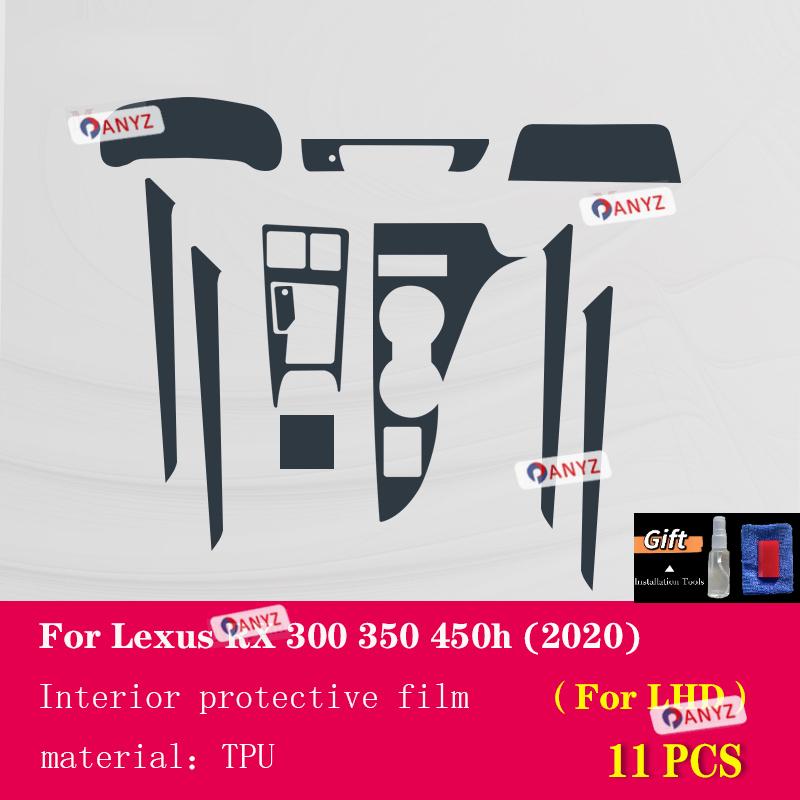 For Lexus RX 300 350 H 2016- Car Interior Center Console Transparent TPU Protective Film Anti-scratc Repair Film Accessories
