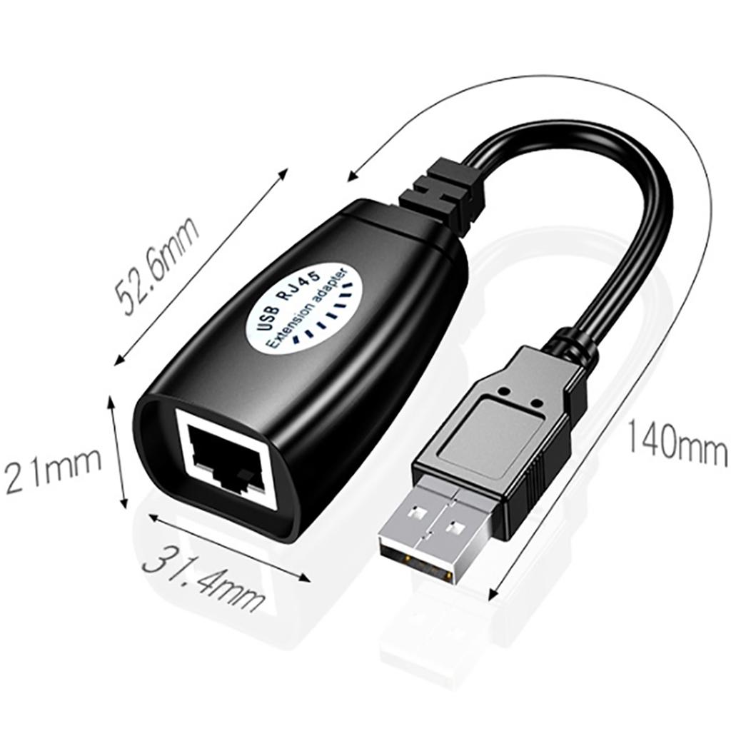 USB 2.0 To RJ45 Network Adapter High Speed RJ45 Ethernet Adapter USB RJ45 Extender 50M For Phone Laptop PC
