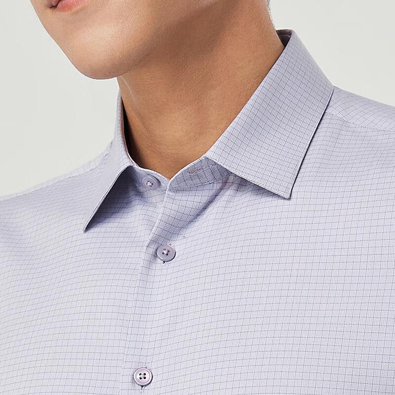 YOUNGOR Men's Cool-Touch Business Short-Sleeve Shirt