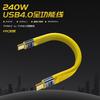 2Pcs USB4 Type-C Flat Short Cable 240W 8K 40Gbps, FPC Flexible Full Function Cord for Laptop Phone Monitor SSD