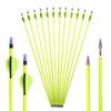 6/12pcs 28/30 pouces Spine 500 Carbone Mixte Flèche Jaune pour Arc Recurve/Compound Chasse à l'Arc 5