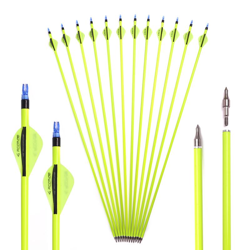 6/12pcs 28/30inches Archery Spine 500 Mixed