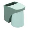 Toothbrush Cup Holder Toothpaste Holder Wall Mount with Self-draining Design & Magnetic Cup Space Saver & Easy Installation