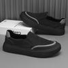 Canvas men's shoes summer new breathable casual black board shoes one pedal lazy shoes old Beijing cloth shoes