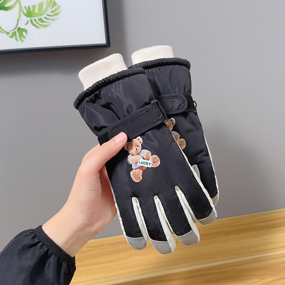 

Медведь Зимние Теплые Перчатки Розовые Перчатки для Вождения Милые Лыжные Перчатки Кемпинг Style 1