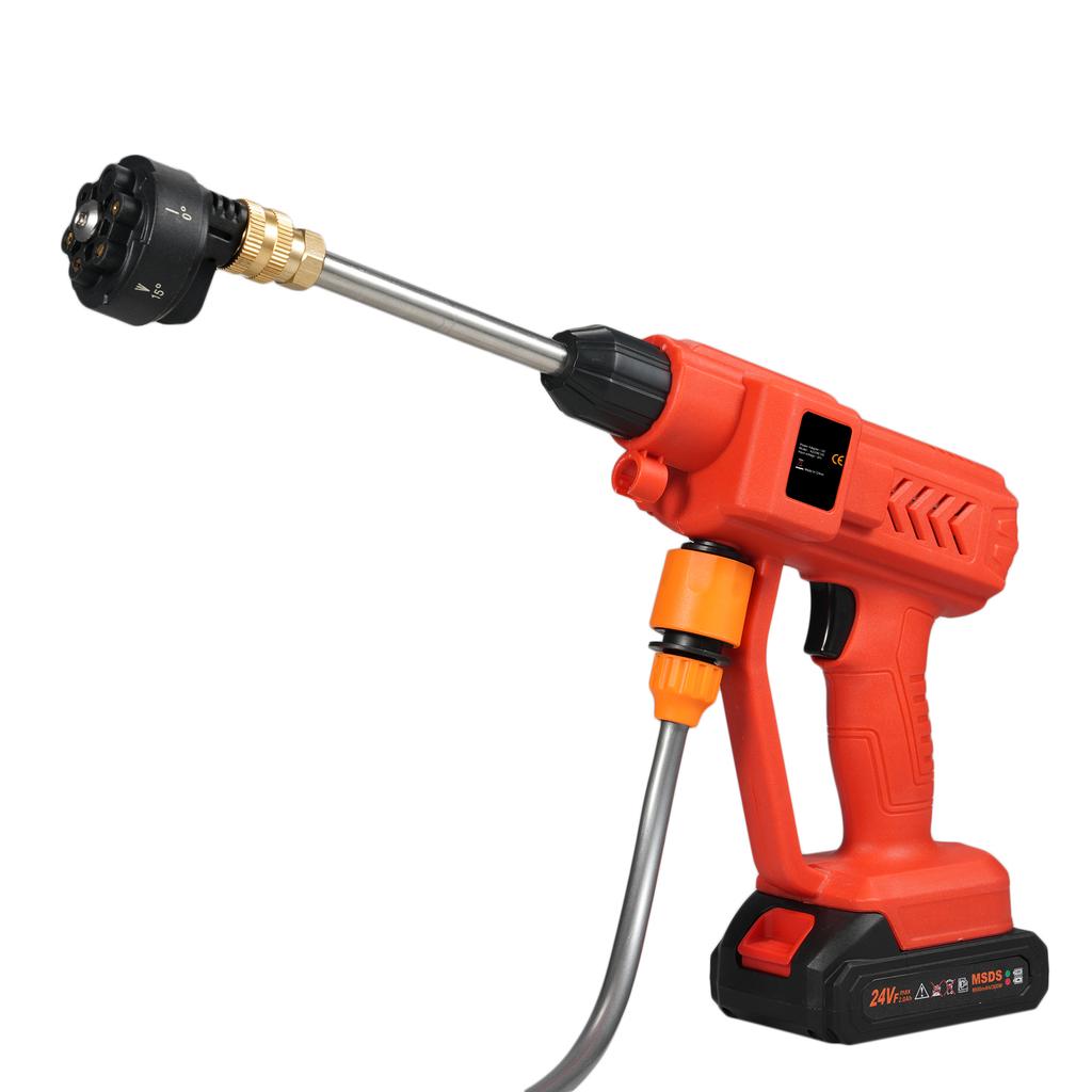 Cordless Power Washer 300W High Power Washer Machine with 6in1 Spray Rechargeable Battery for Car