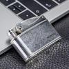 Retro Windproof Kerosene Lighter: One-Button Ignition, Ultra-Thin, Portable Design for Men
