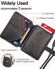 XGUO Crazy Horse Leather Passport Passport Travel Wallet with Airtag Credit Card Ticket Perfect Pitch Black Holder, 1-2 Holders, Slot, & Pockets,