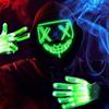 Led Mask Halloween Carnival Christmas Masquerade Party Night Club Luminous Movie Theme Mask The Purge Glowing Cosplay Mask