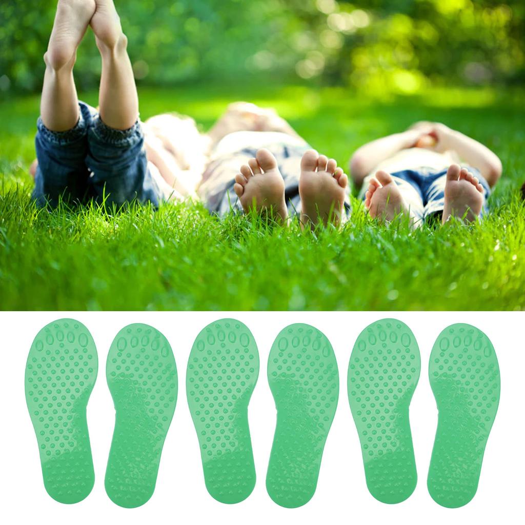 3 Pairs   Marker PVC Colorful Foot Shaped Training Pad Toy for Indoor Outdoor