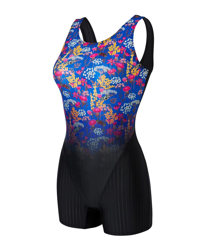 Laelliseupocheu [Rslh436 Blu] Purple Marine Aqua U-Back Swimsuit Blue