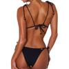 Damski wyściełany bandażowy zestaw bikini Strappy Push Up strój kąpielowy stroje kąpielowe stringi