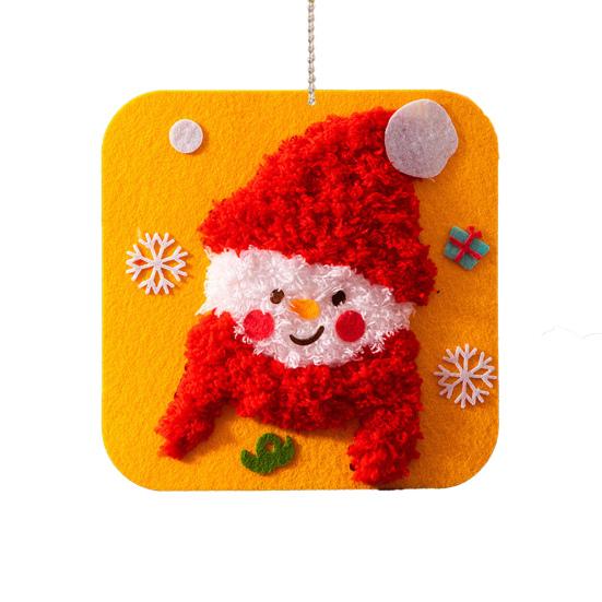1/7/10Pcs Christmas Handmade DIY Material Bag Easy to Operate Embroidered Doll Set with Cartoon Animal Pattern Sewing Craft Kit