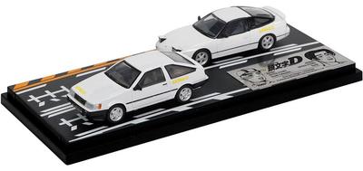 INTERALLIED Initial D Set Itsuki Takeuchi Levin Kenji 180SX MD64221 MODELER'S 1/64 Vol.21 (AE85) & (Finished Model)