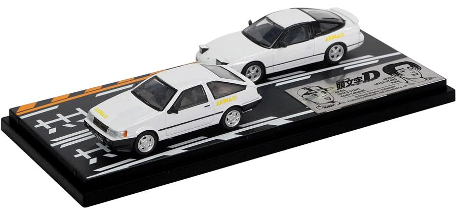 INTERALLIED MODELER'S 1/64 Initial D Set Vol.21: Itsuki Takeuchi Levin (AE85) & Kenji 180SX (Finished Model) MD64221