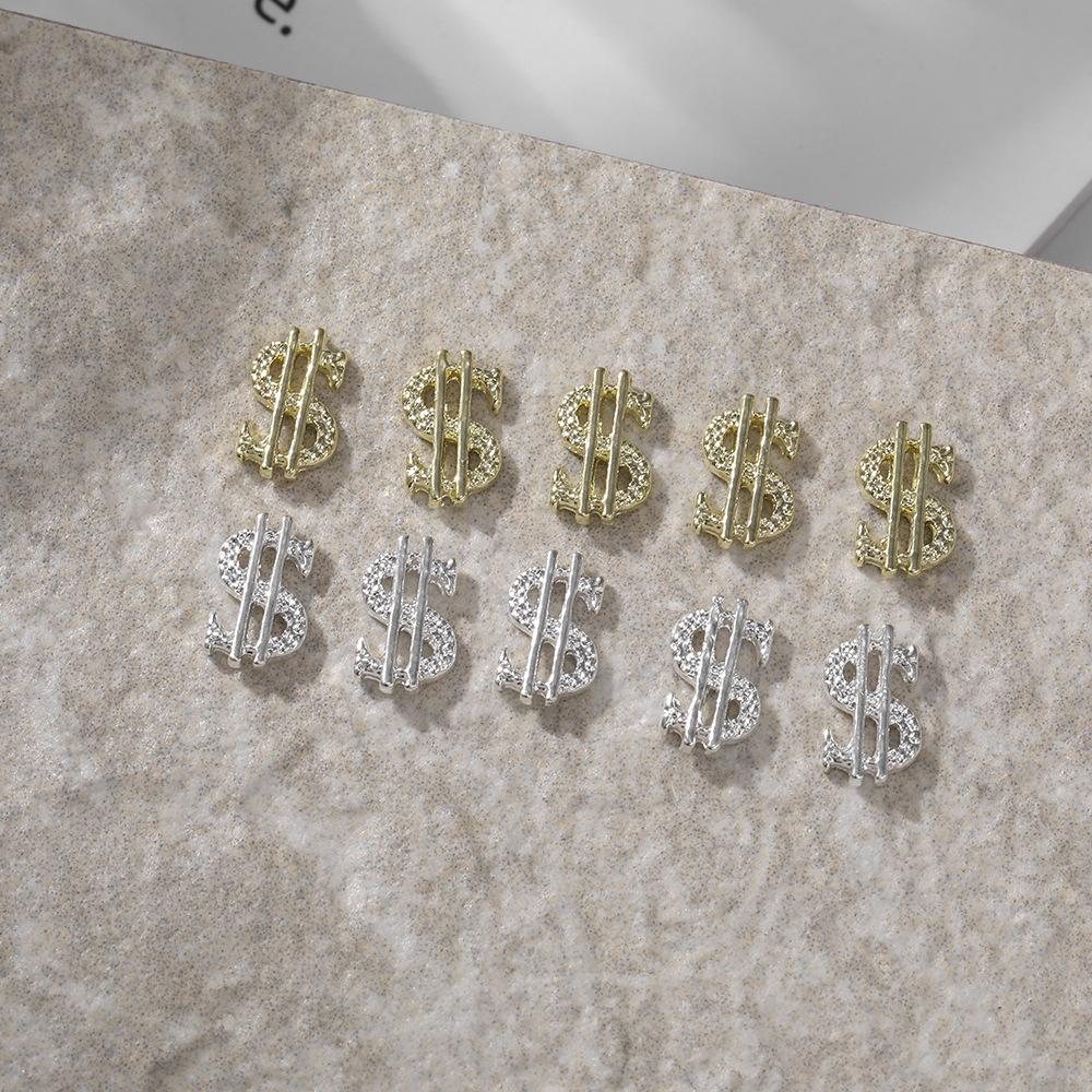 Luxury Metal Dollar Coin Nail Art Accessories - New Year Hot Seller