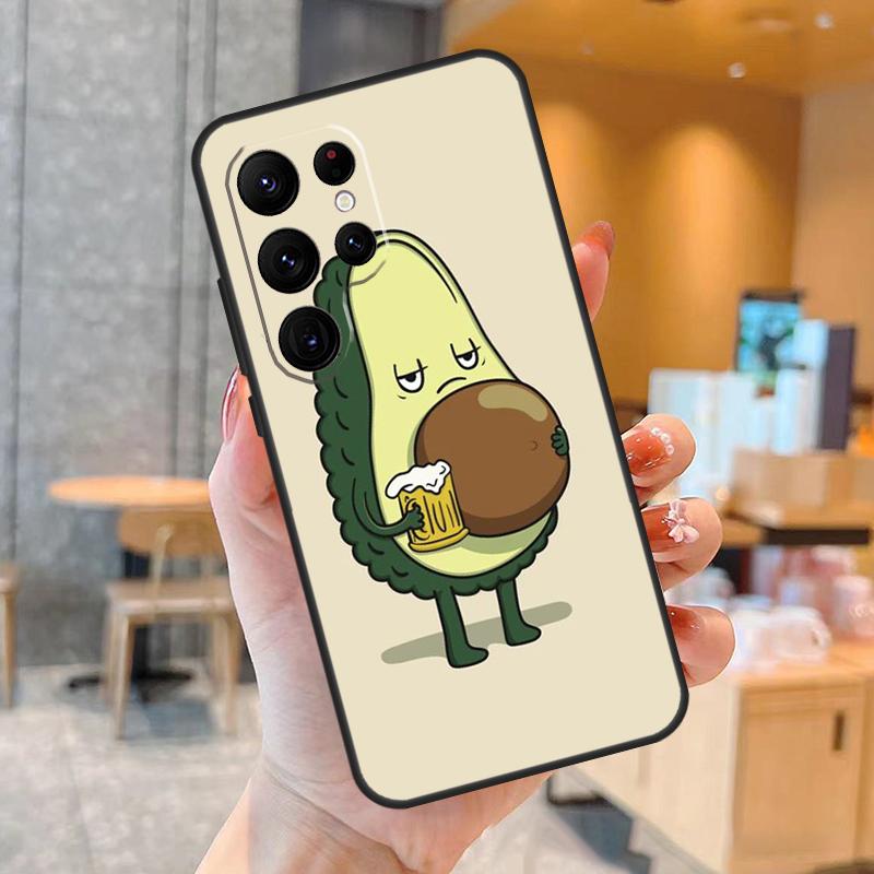 Süße Avocado-Früchte Handyhülle für Samsung Galaxy S25 S24 S23 S22 S21 S20 Ultra S9 S10 Plus S25 FE Rückseite
