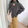 Cross-border New Twist Woven Stand-up Collar Double Zipper Long-sleeved Loose-knit Jacket Women's Casual Temperament Thick Top