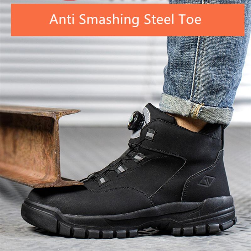 Pracovní boty s ocelovou špičkou pro muže průmyslová obuv pro bezpečnost na staveništi ochranná obuv odolná proti propíchnutí pracovní ochranná obuv