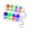 Rgb Light Fingertip Keyboard Keychain Fidget Toy, Clicker Mechanical Keyboard Fidget Keychain, Anxiety Stress Relief Gift