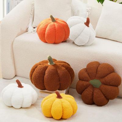 Pumpkin Pillow Plush Soft Handmade PP Cotton Stuffed Pumpkin Throw Pillow Living Room Bedroom Office Car Dorm Decor