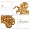 Resin Golden Horse Statue Figurine 2026 Chinese Mascot Sculpture for Good Luck Wealth Blessing Home Decor Birthday New Year Gift