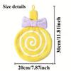 Cute Lollipop Coral Fleece Hand Towels with Hanging Loop Soft Absorbent Bath Towel for Kids Adults Girl Bathroom Kitchen Bedroom